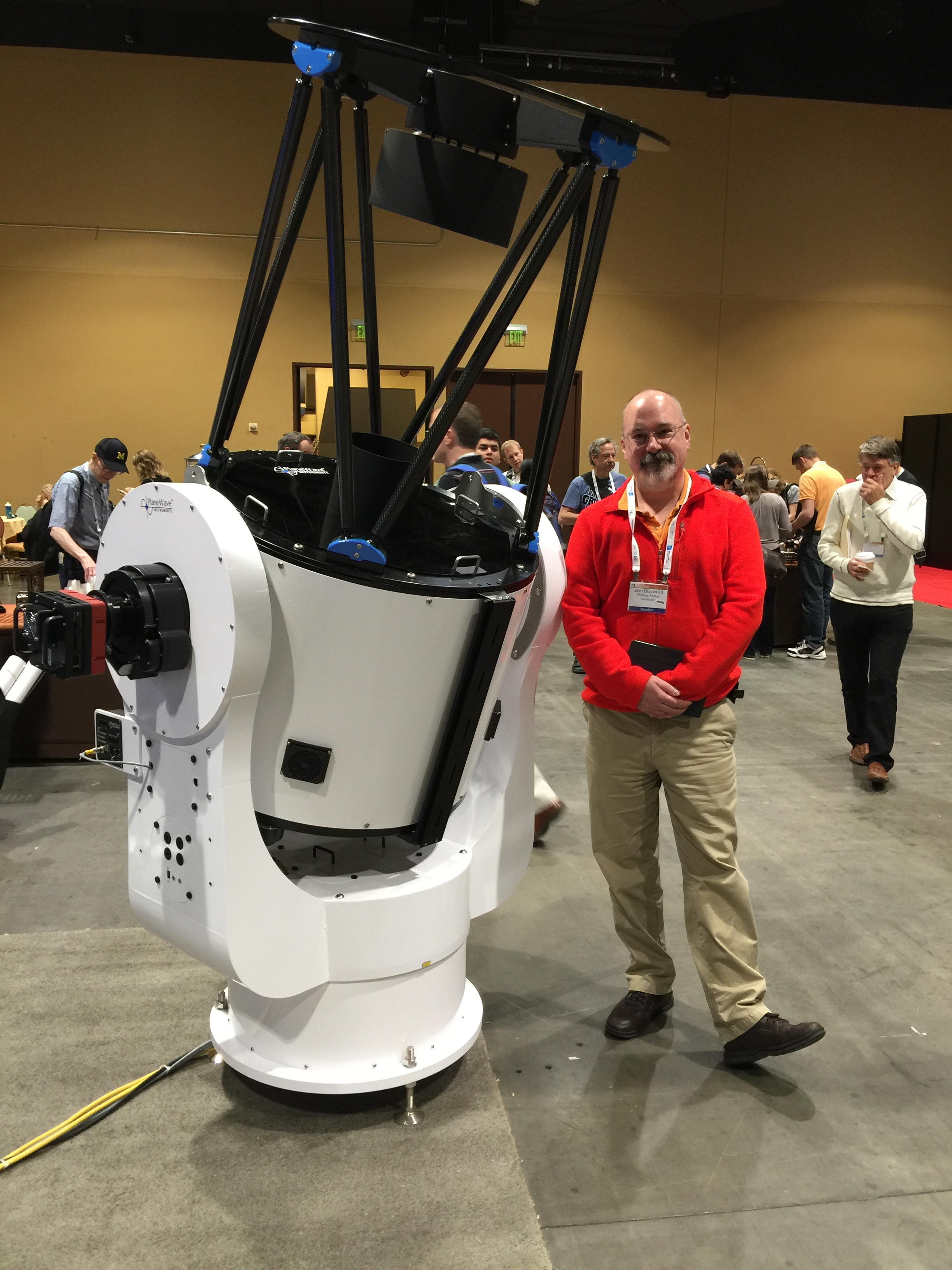 PlaneWave 0.7m telescope with the author