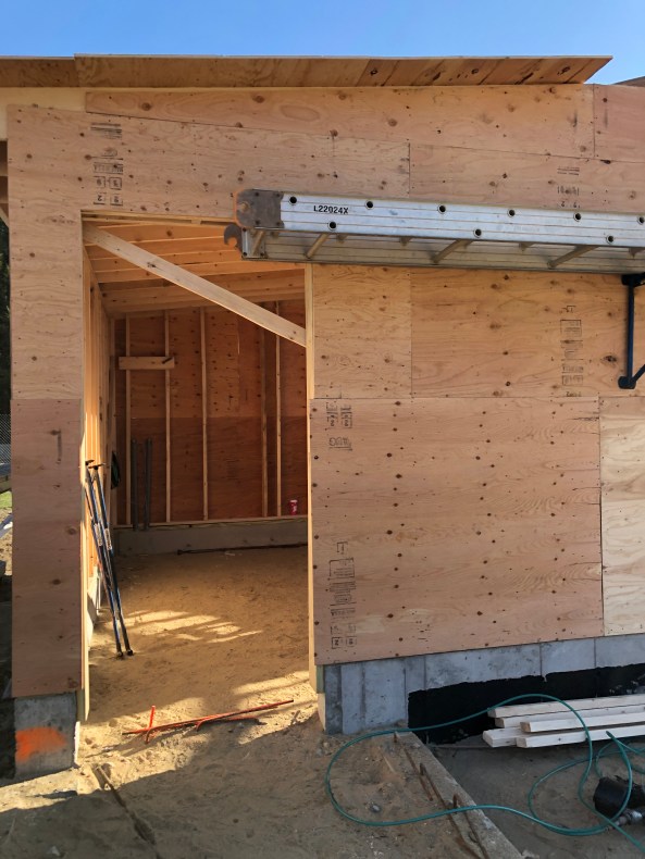 The entrance to the structure.