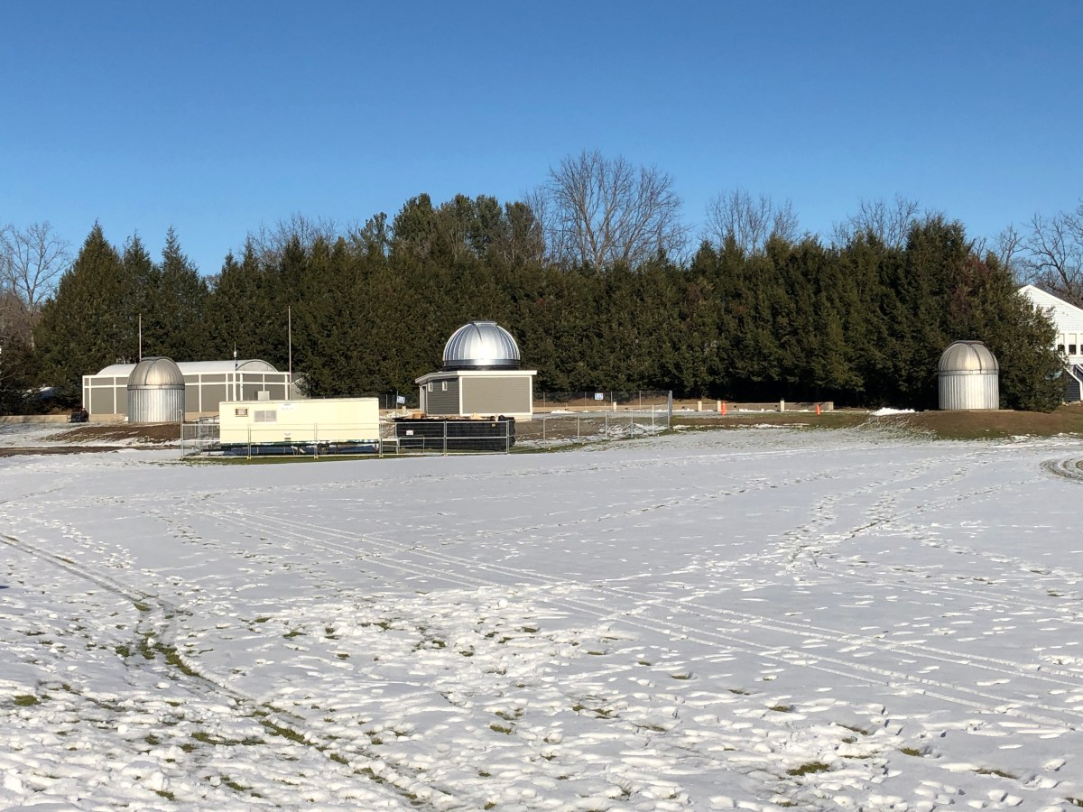 All three of the observatory's domes visible for comparison.
