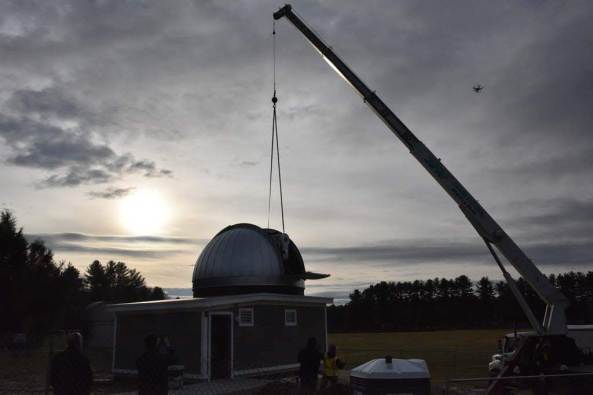 Sunrise with telescope into dome