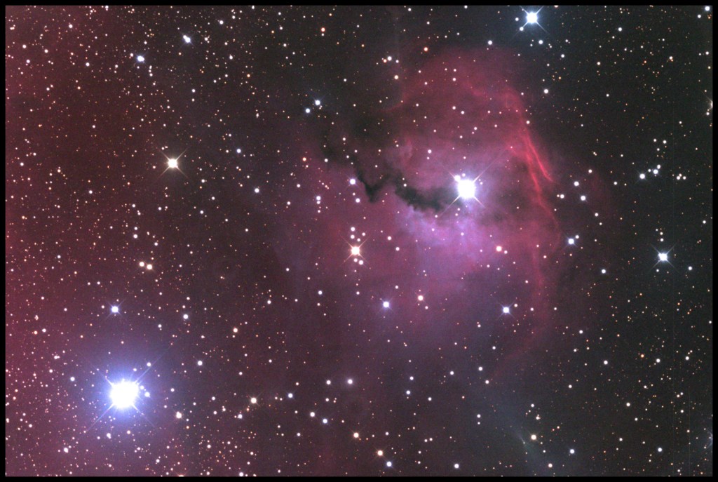 Head of the Seagull Nebula IC 2177, Gum 1. 